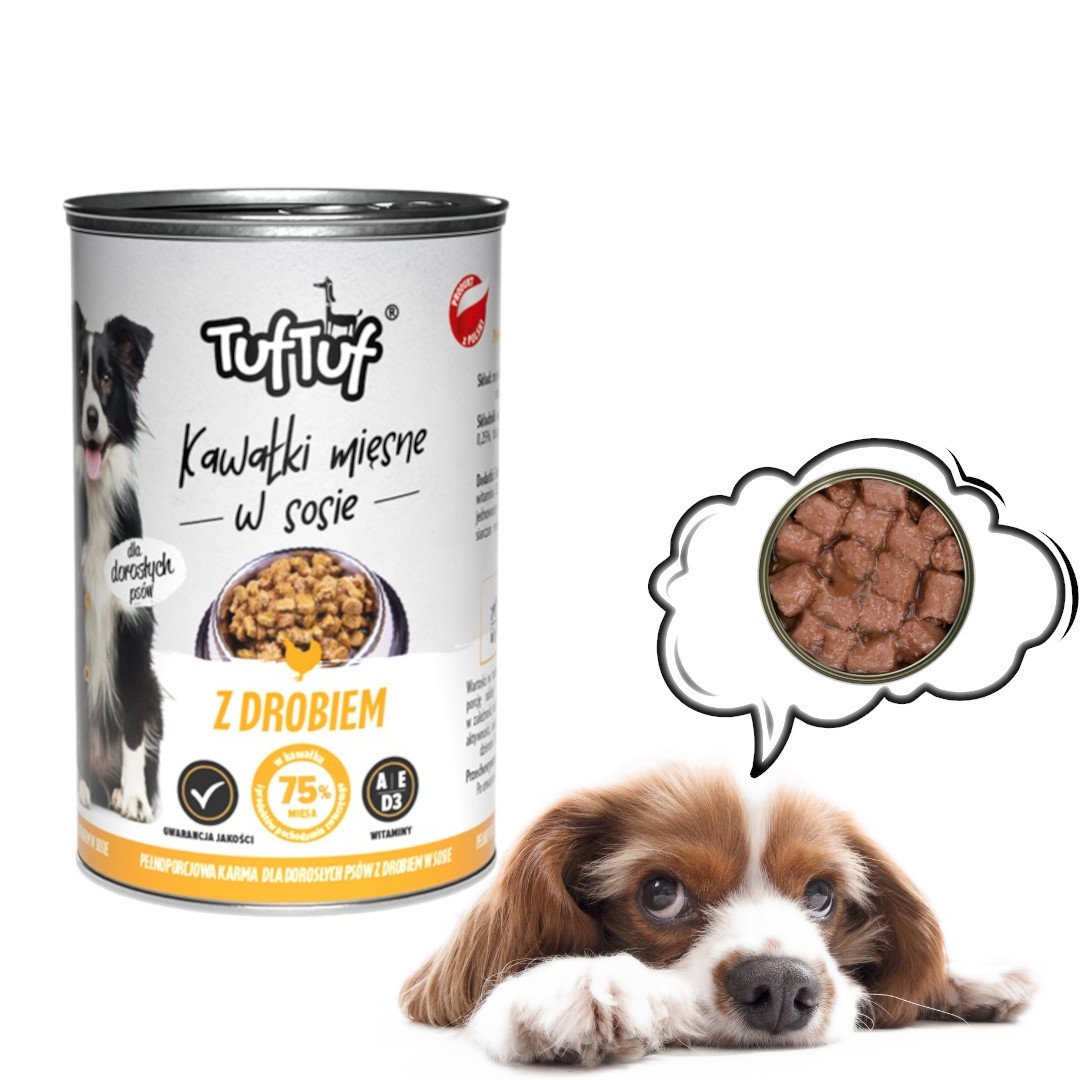 TUF TUF Chunks in gravy with poultry - vlhké krmivo pro psy - 415g - foto 1