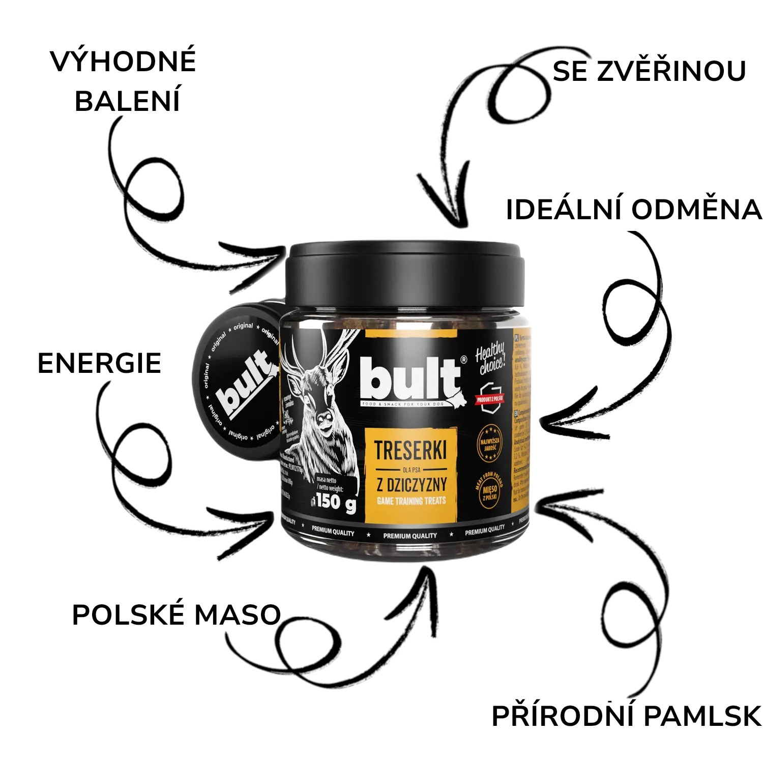 BULT Treserky MIX Příchutí – pochoutka pro psy – 6x150g - foto 2