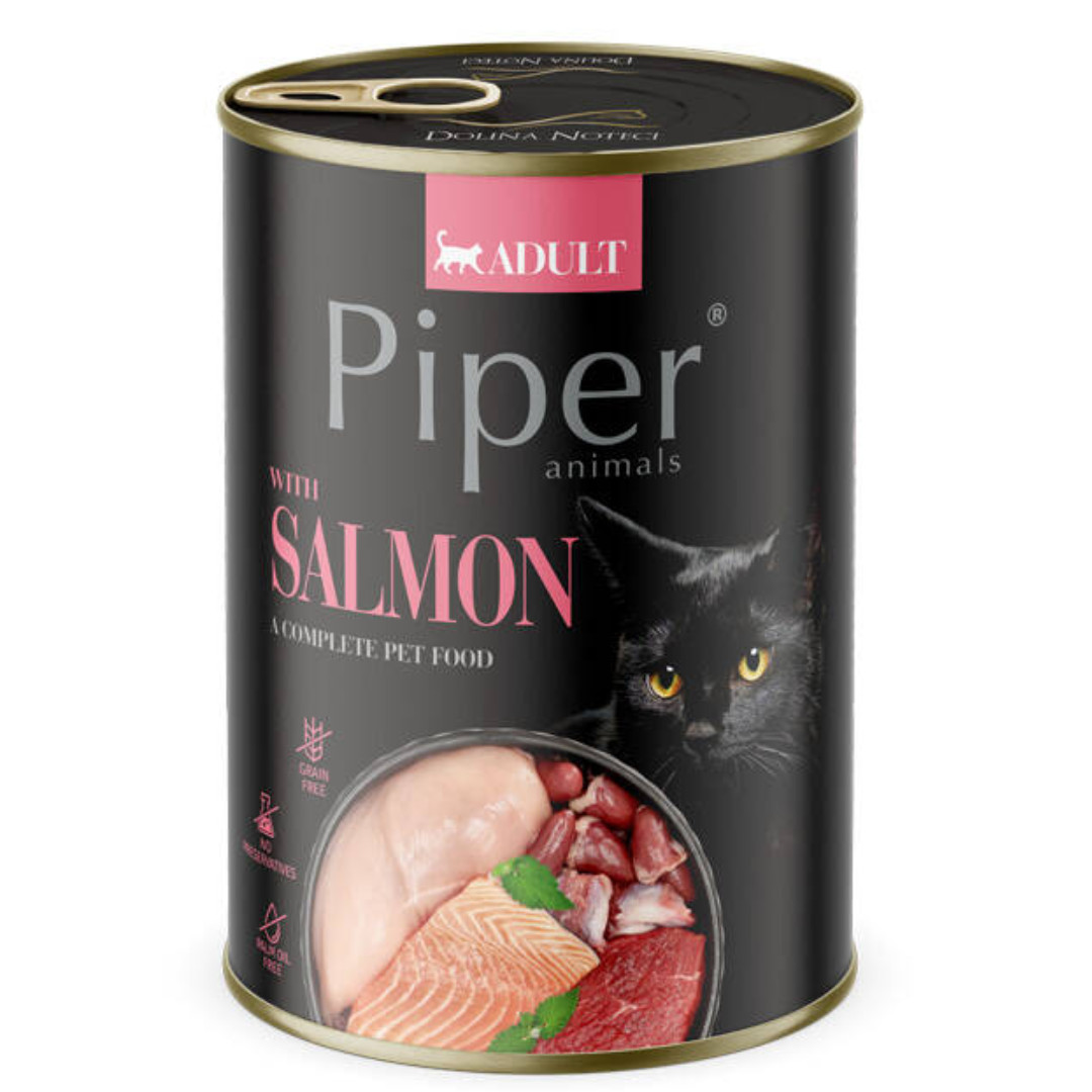 PIPER Animals with salmon - mokré krmivo pro kočky - 400g - foto 1