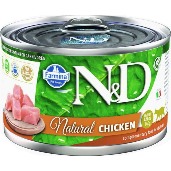 FARMINA N&D Cat Natural Chicken - mokré krmivo pro kočky - 140 g - foto 2