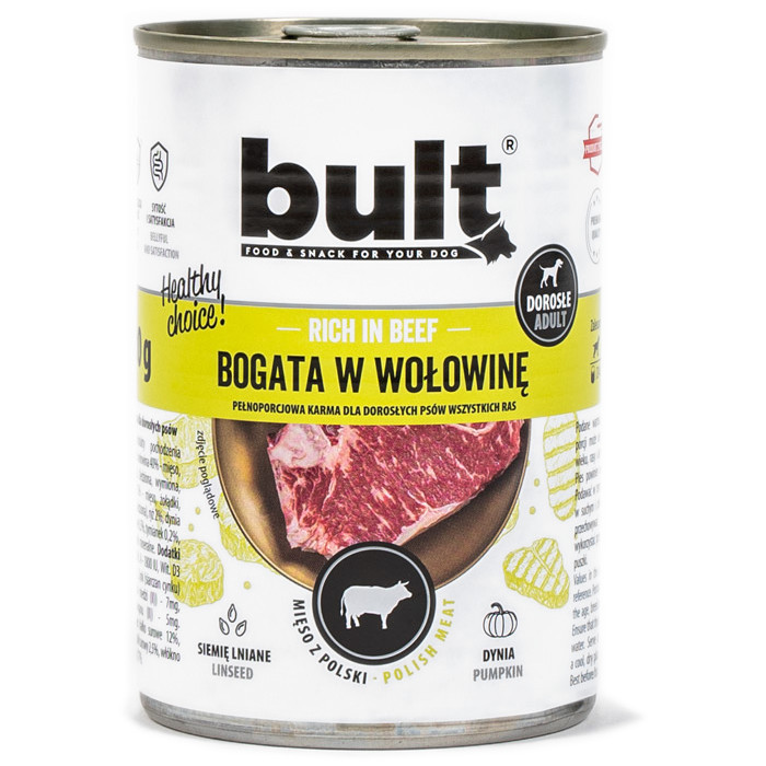 BULT MIX příchutí – mokré krmivo pro psy – 12×400 g - foto 11