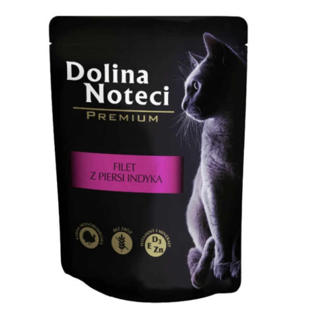  DOLINA NOTECI Premium Krůtí prsní řízek s omáčkou - mokré krmivo pro kočky - 85 g - foto 1