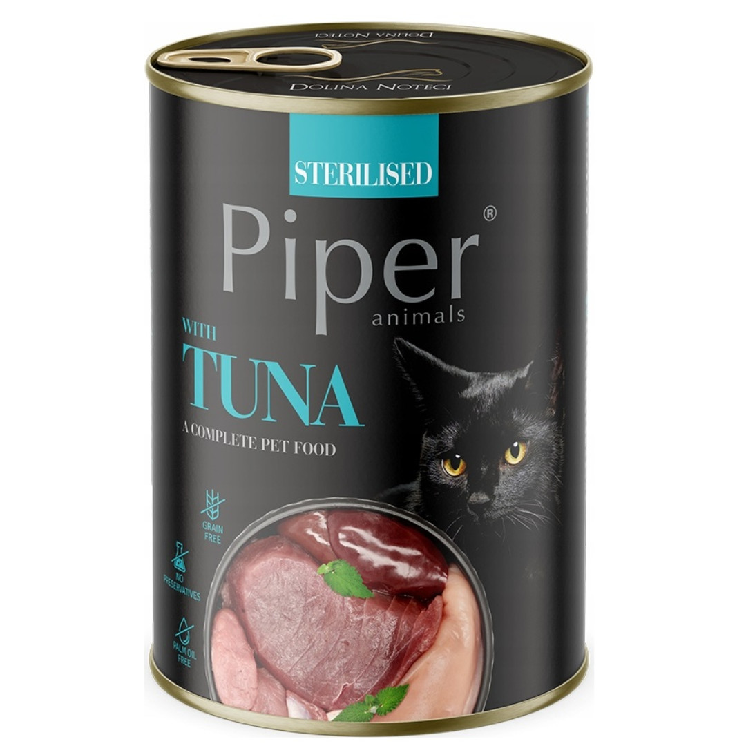 DOLINA NOTECI Piper Sterilised s tuňákem - mokré krmivo pro kočky - 6x400g - foto 1