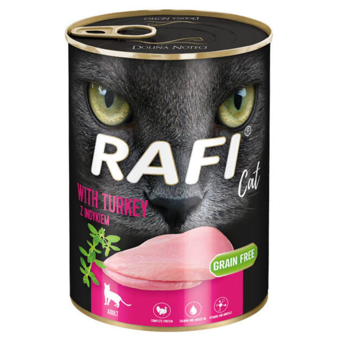 Dolina Noteci Rafi s krůtím masem - vlhké krmivo pro kočky - 400g - foto 1