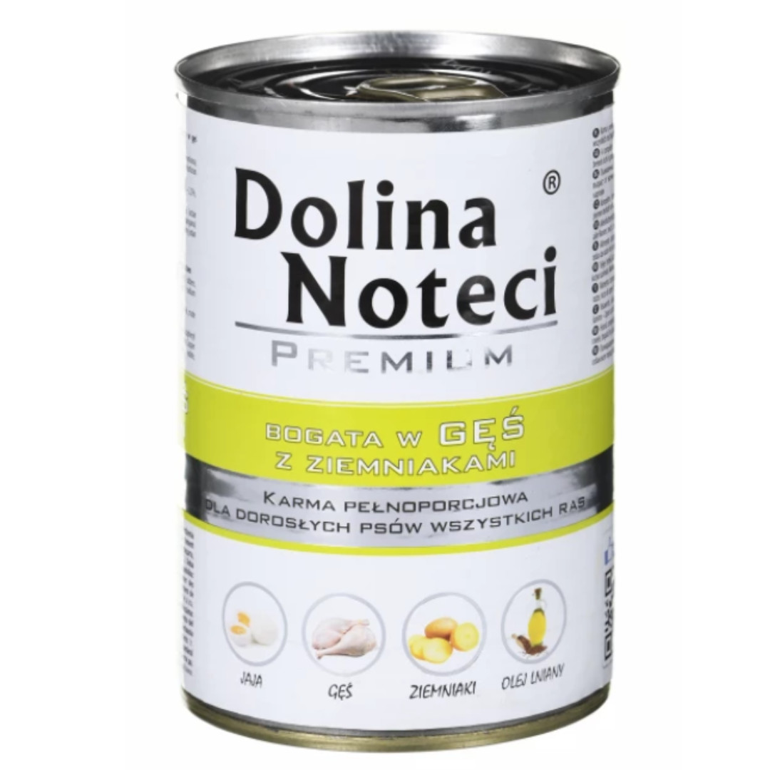  DOLINA NOTECI Premium Bohaté na husu s bramborami - vlhké krmivo pro psy - 400 g - foto 1