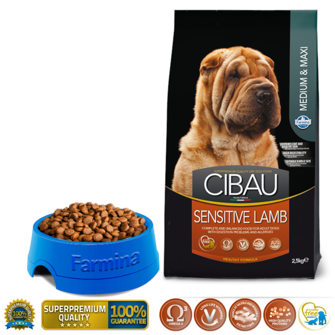 FARMINA Cibau Sensitive Lamb Medium & Maxi suché krmivo pro psy - 14kg - foto 1