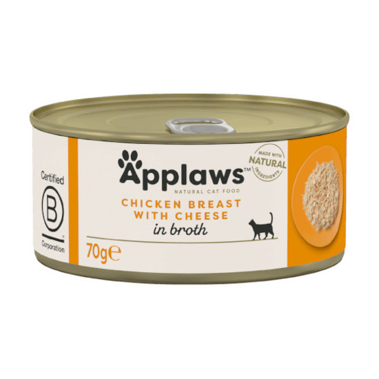 APPLAWS Chicken Selection in Broth - mokré krmivo pro kočky - 12x70g - foto 3