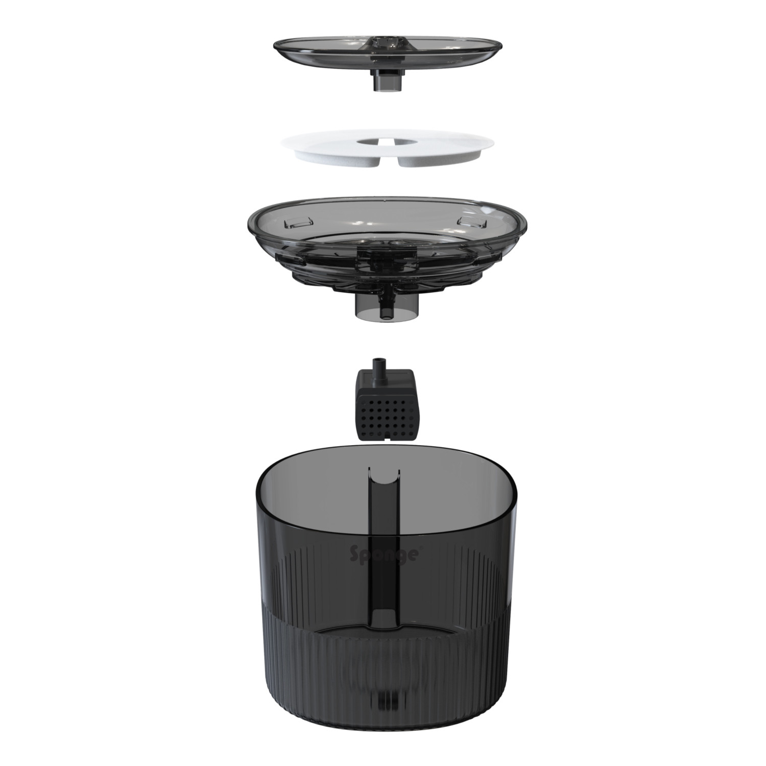 SPONGE Pet Fountain - automatické napájadlo pro zvířata – 1,8l - foto 4