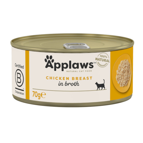 APPLAWS Chicken Selection in Broth - mokré krmivo pro kočky - 12x70g - foto 2
