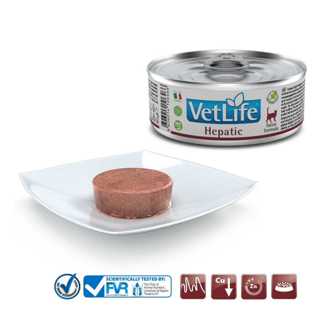 FARMINA Vet Life Natural Diet Cat Hepatic - mokré krmivo pro kočky - 85 g - foto 2